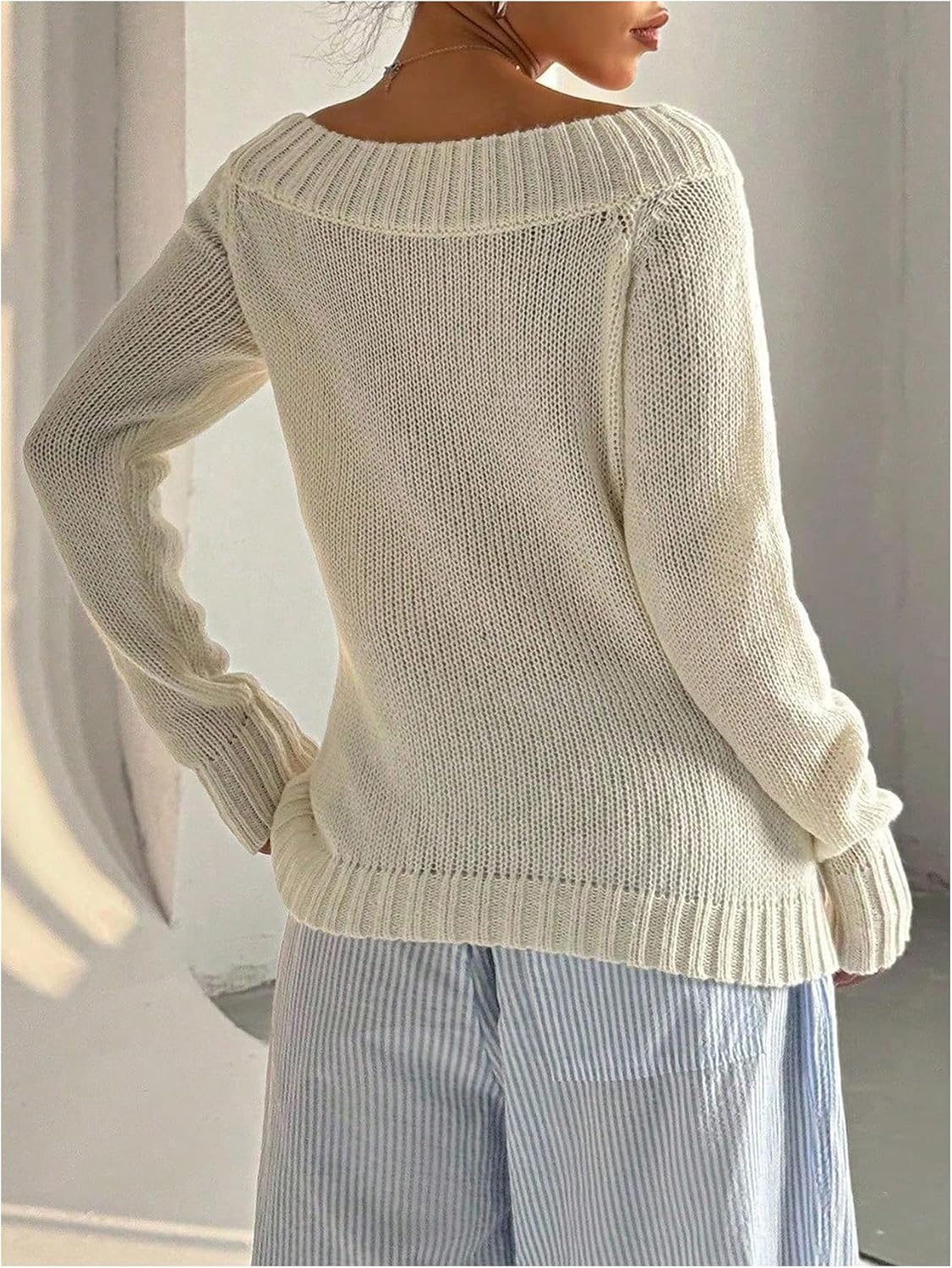 Women's Ribbed Knit Jumper - Image 2