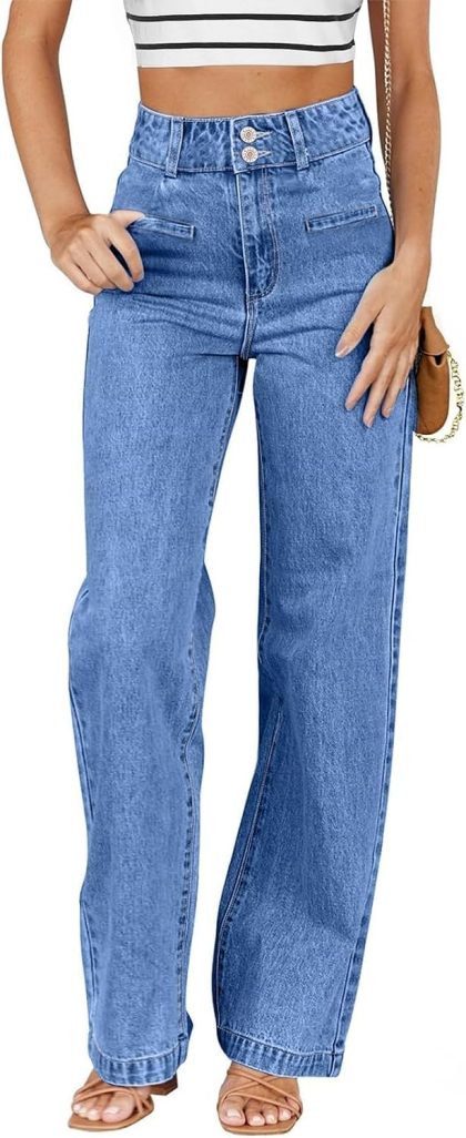 Women's High Waisted Straight Leg Jeans
