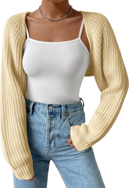 Women's Cropped Knit Cardigan