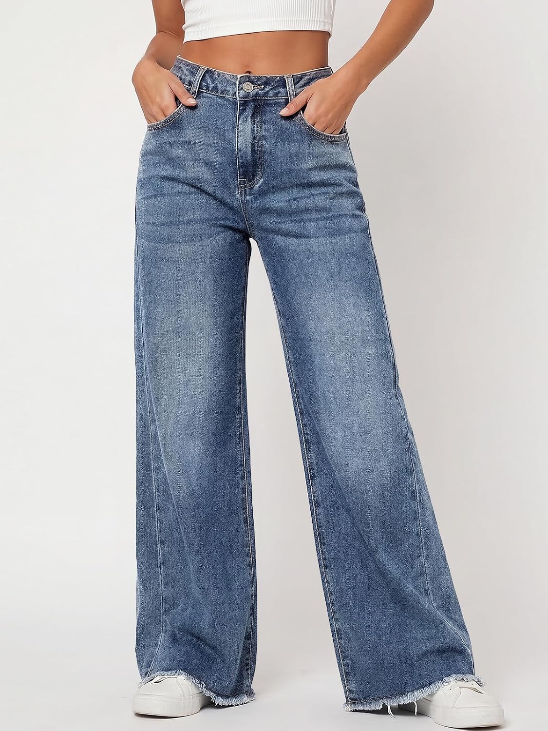 Women's Wide Leg Denim Jeans - Image 2