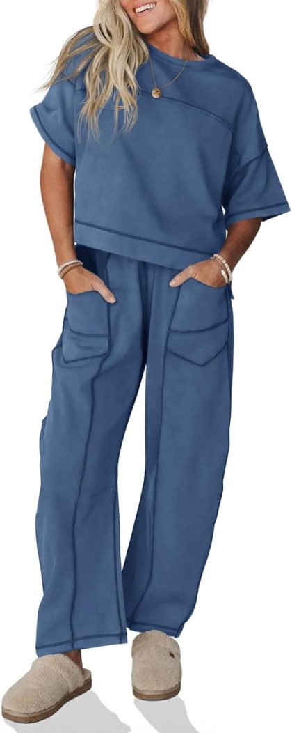 Women's Wide Leg Lounge Set