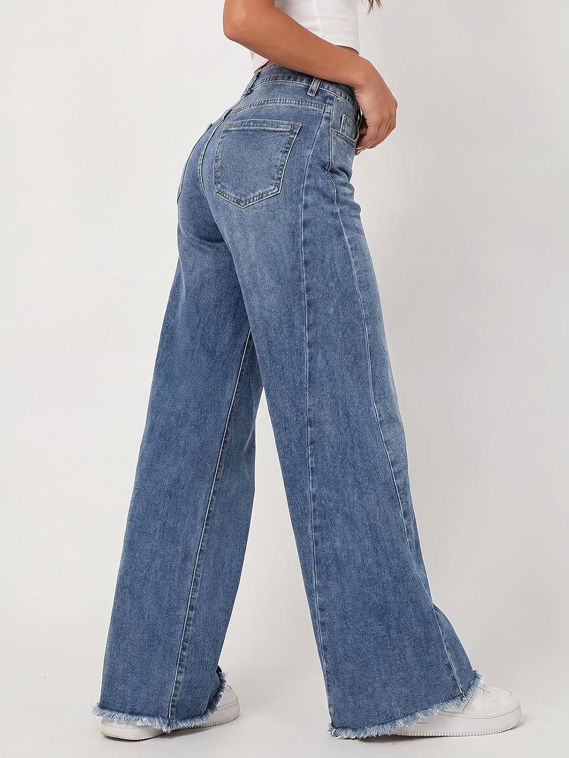 Women's Wide Leg Denim Jeans - Image 3
