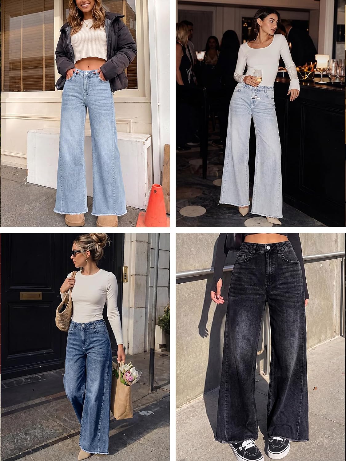 Women's Wide Leg Denim Jeans - Image 5